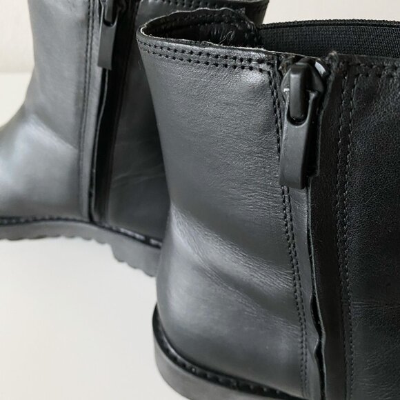 Franco Sarto Women's Carian Leather Block Heel Ankle Boots Lug Sole Size 8.5 - Picture 10 of 14